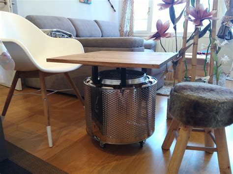 Mesa hecha con el tambor de la lavadora   Leroy Merlin
