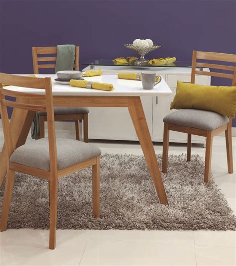 Mesa Moderna Comedor De 4 Puestos Blanco Natural. Fidenza   $ 670.000 ...