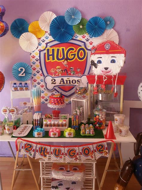 Mesa para cumpleaños de Patrulla Canina | Cumpleaños niños, Decoracion ...