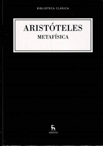 Metafísica  aristóteles  Editorial Gredos | LiberArte Libros