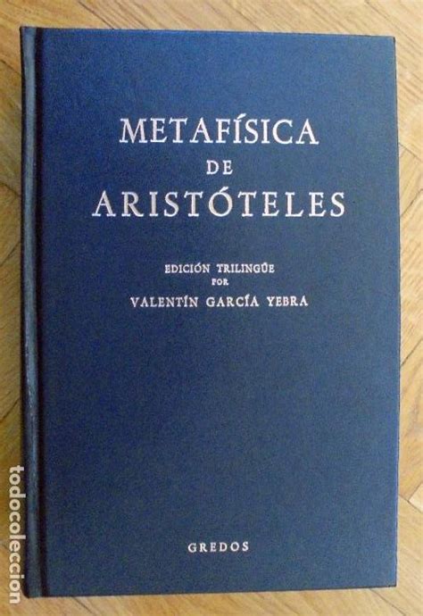 Metafísica de aristóteles   edición trilingüe .   Vendido en Subasta ...