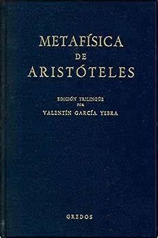 Metafisica De Aristoteles  Trilingue  : Valentin Garcia Yebra: Amazon ...