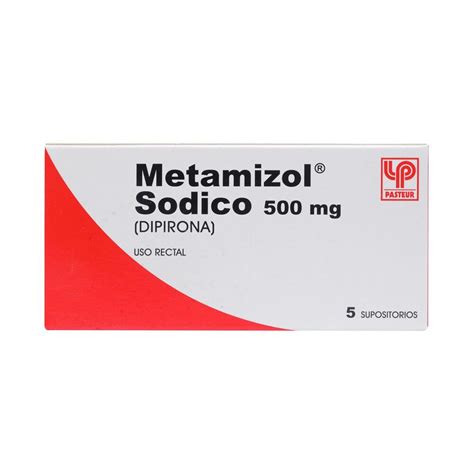 Metamizol 500 mg 5 supositorios | Farmacias Cruz Verde