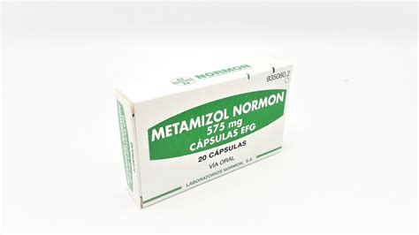 METAMIZOL NORMON 575 mg CAPSULAS EFG, 500 cápsulas. VÍA ORAL.