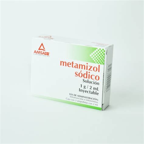 Metamizol sódico solución 1g   2ml inyectable   Anepro.com.mx