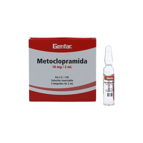 Metoclopramida 10Mg/mL Solución Inyectable Genfar X 1 Ampolla