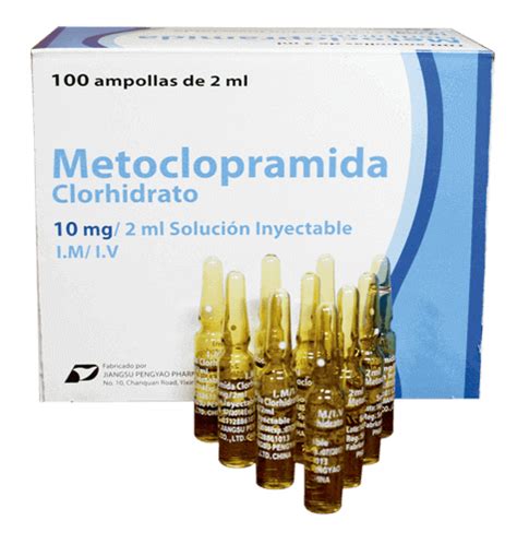 Metoclopramida Clorhidrato 10 mg/2 ml, Solución inyectable | UNIMARK S.A