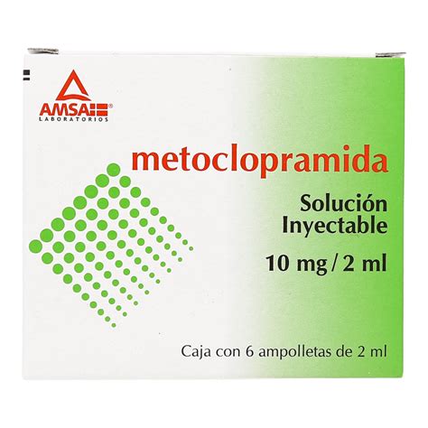 METOCLOPRAMIDA INY. 10 MG. CAJA C/6 AMP. C/2 ML. – Farmacia en Linea