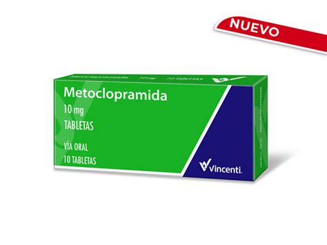 Metoclopramida   Laboratorios Vincenti Antiemético. Náuseas y vómitos.
