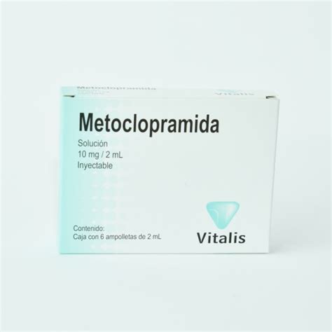 Metoclopramida solución 10mg   2ml inyectable   Anepro.com.mx