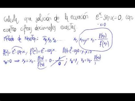 Método de Newton para ecuaciones   YouTube