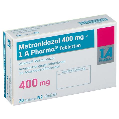 METRONIDAZOL 400 mg 1A Pharma Tabletten 20 St   shop ...