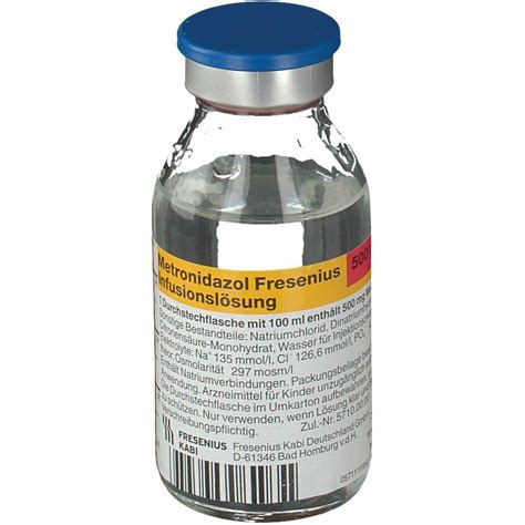 Metronidazol Fresenius 500 mg/100 ml 1X100 ml   shop ...