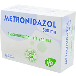 Metronidazol Óvulos vaginales   INFOMERC Vademécum ...