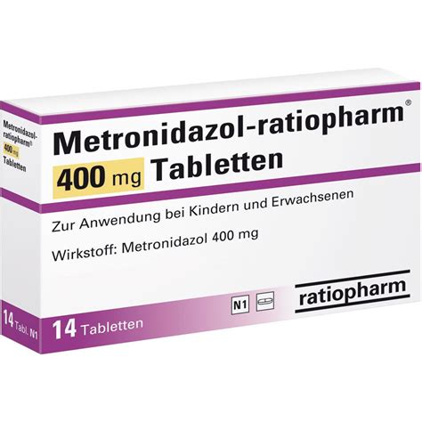 Metronidazol ratiopharm 400 mg 14 St   shop apotheke.com