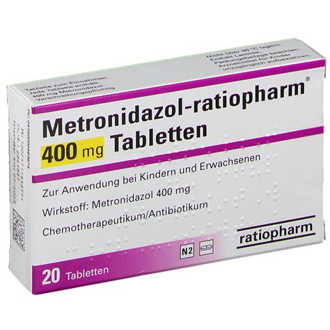 Metronidazol ratiopharm 400 mg 20 St   shop apotheke.com