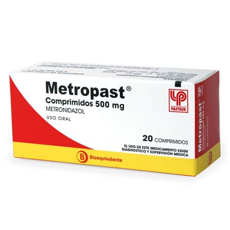 Metropast Metronidazol 500 mg 20 Comprimidos | Farmacias ...