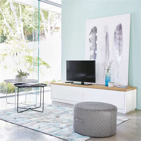 Meuble TV 2 portes blanc L180 | meuble tv en 2019 | Meuble ...