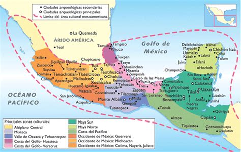 Mexico Ayer y Hoy: Mapa de Mesoamerica