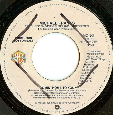 Michael Franks – Comin  Home To You  1982, Vinyl    Discogs