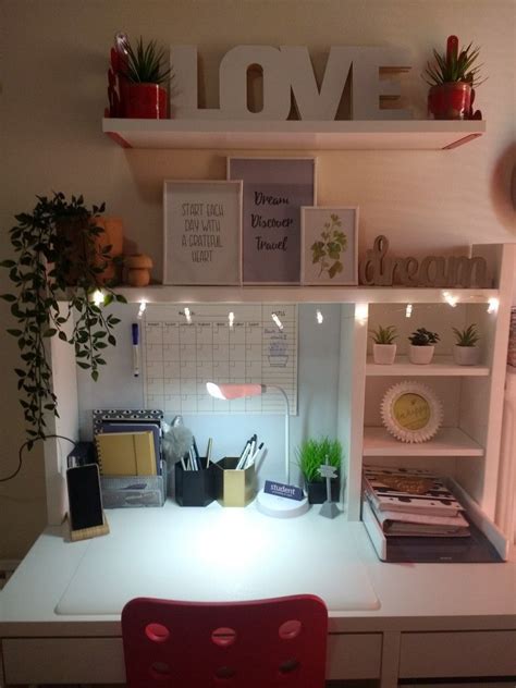 Micke IKEA desk decor for teenager girl #cozybedroom  con ...