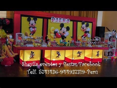 Mickey Mouse, decoración para fiesta infantil, mesa ...