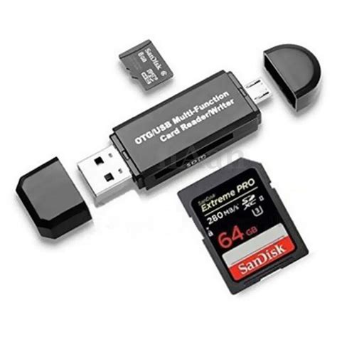 Micro USB OTG to USB 2.0 Adapter SD Card Reader For ...
