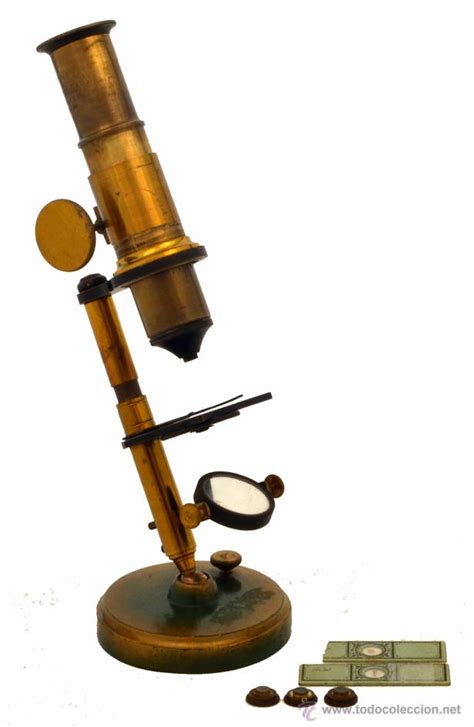 Microscopio antiguo frances inclinable  c.1871    Vendido ...