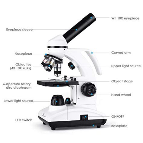 Microscopio óptico monocular TELMU 40x 1000x ...