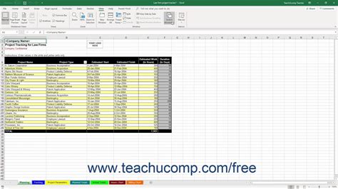 Microsoft Excel 2019 & 365 Training for Lawyers: Chapter Overview ...
