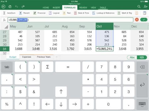 Microsoft Excel para iPhone   Descargar