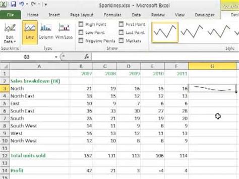 Microsoft Office 365 Excel Tutorial Video 1: Sparklines   YouTube