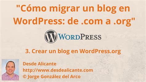 Migrar WordPress de blog gratis a hosting 3/9 : Crear un ...