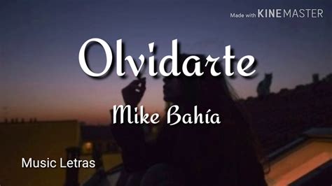 Mike Bahía   Olvidarte  Letra  HD   YouTube