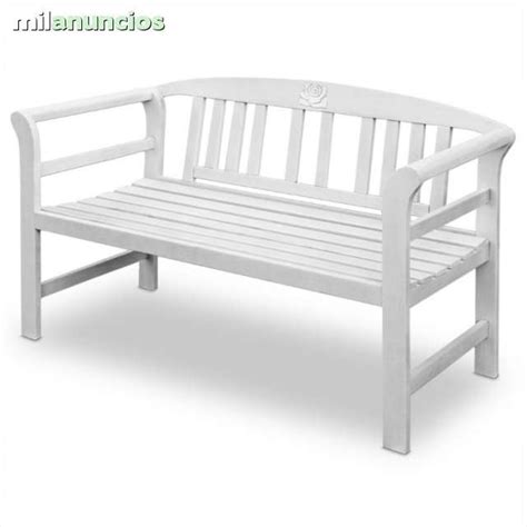 MIL ANUNCIOS.COM   Banco jardin madera lacada blanco nuevo