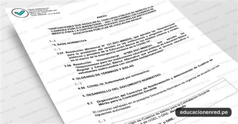 MINEDU publicó Anexos que Modifican la Directiva del Concurso Público ...
