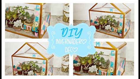 Mini invernadero decorativo  DIY fácil    YouTube