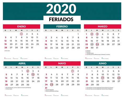 Mirá cuáles serán los feriados en el 2020 – infopico.com