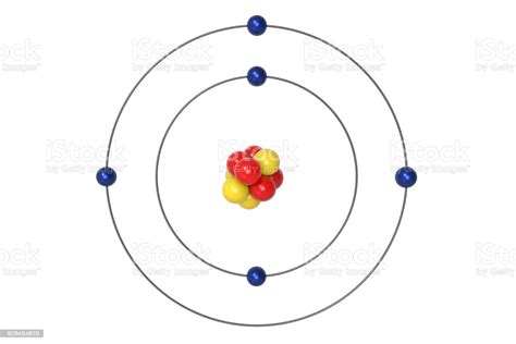 Modelo De Bohr Del Átomo De Boro Con Protones Neutrones Y ...