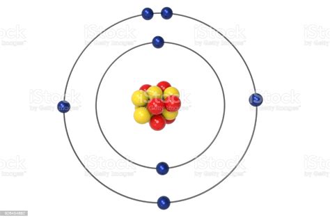 Modelo De Bohr Del Átomo De Nitrógeno Con Protones ...
