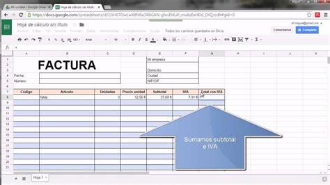 Modelo de Factura  Google Drive    YouTube