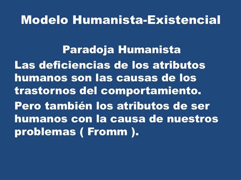 Modelo humanista existencial