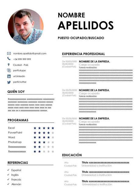 Modelos de Curriculum Vitae 2022 para Word | Modelos CV