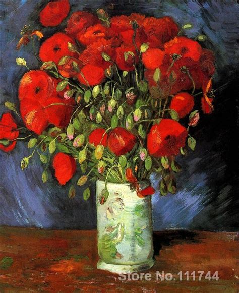 Modern art Vase with Red Poppies by Vincent Van Gogh ...