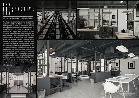 Modern Industrial Studio Interior Design Visualization on ...