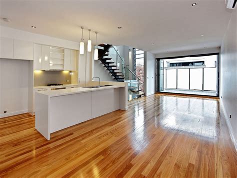 Modern kitchen living kitchen design using floorboards ...