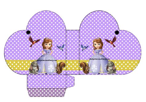 Moldes de cajas Princesa Sofía para imprimir y armar | Princesas Disney