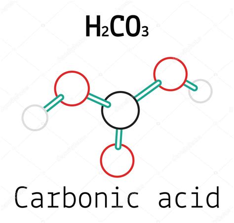 Molecola di acido carbonico H2co3 — Vettoriali Stock ...