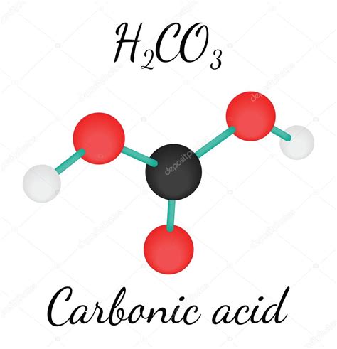 Molécula de ácido carbónico H2co3 — Archivo Imágenes ...
