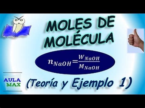 Moles de molécula  Definición y Ejemplo 1    YouTube